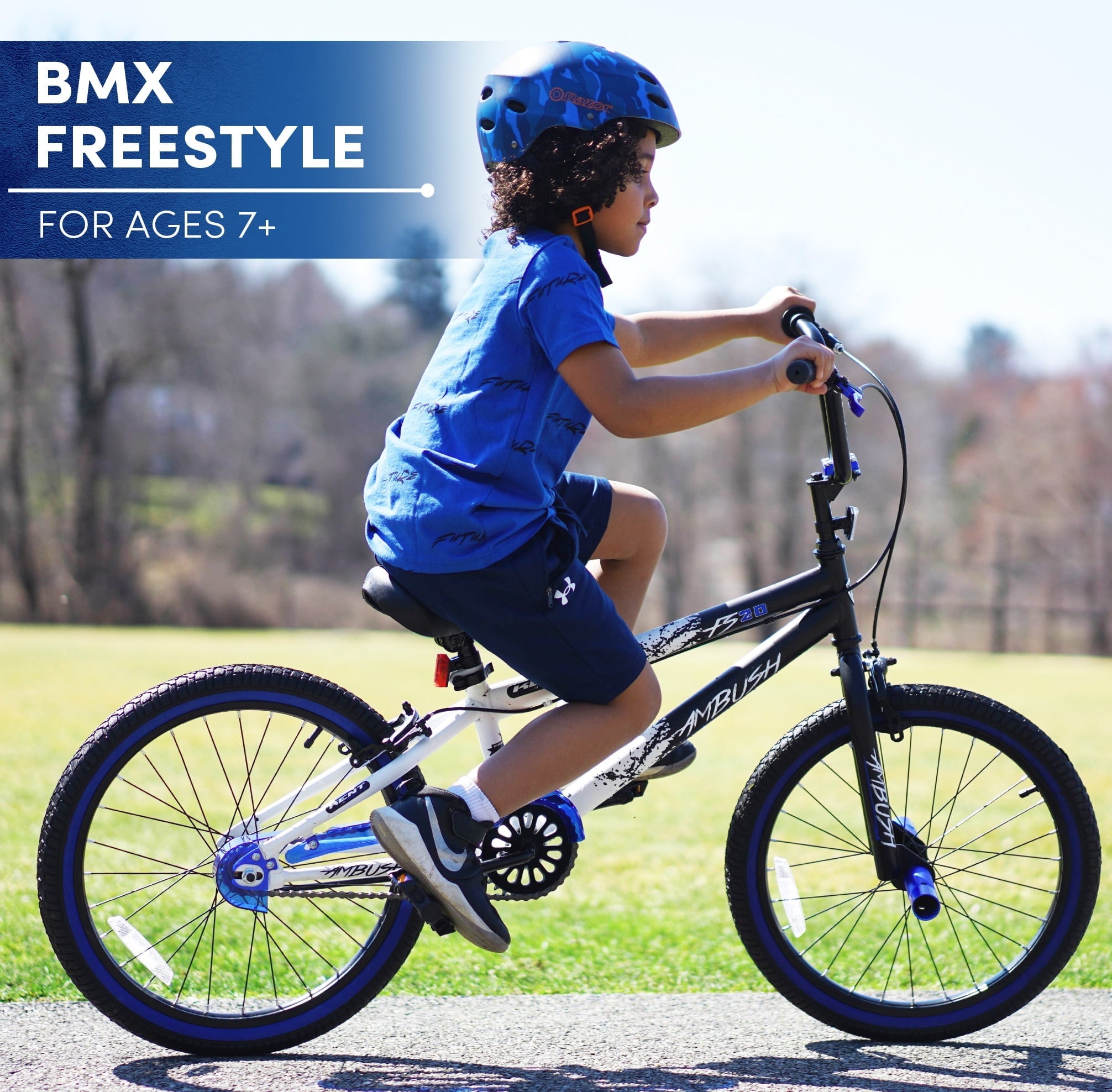 Kent Bicycles Ambush Boys' 20 BMX Kid Bike, Blue